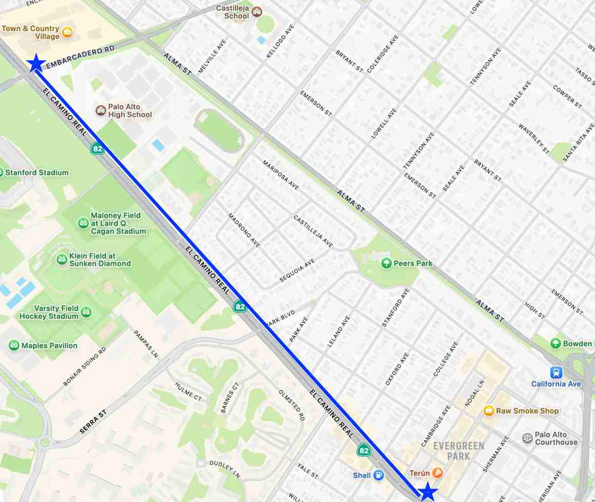Street Fest Map — El Camino Real